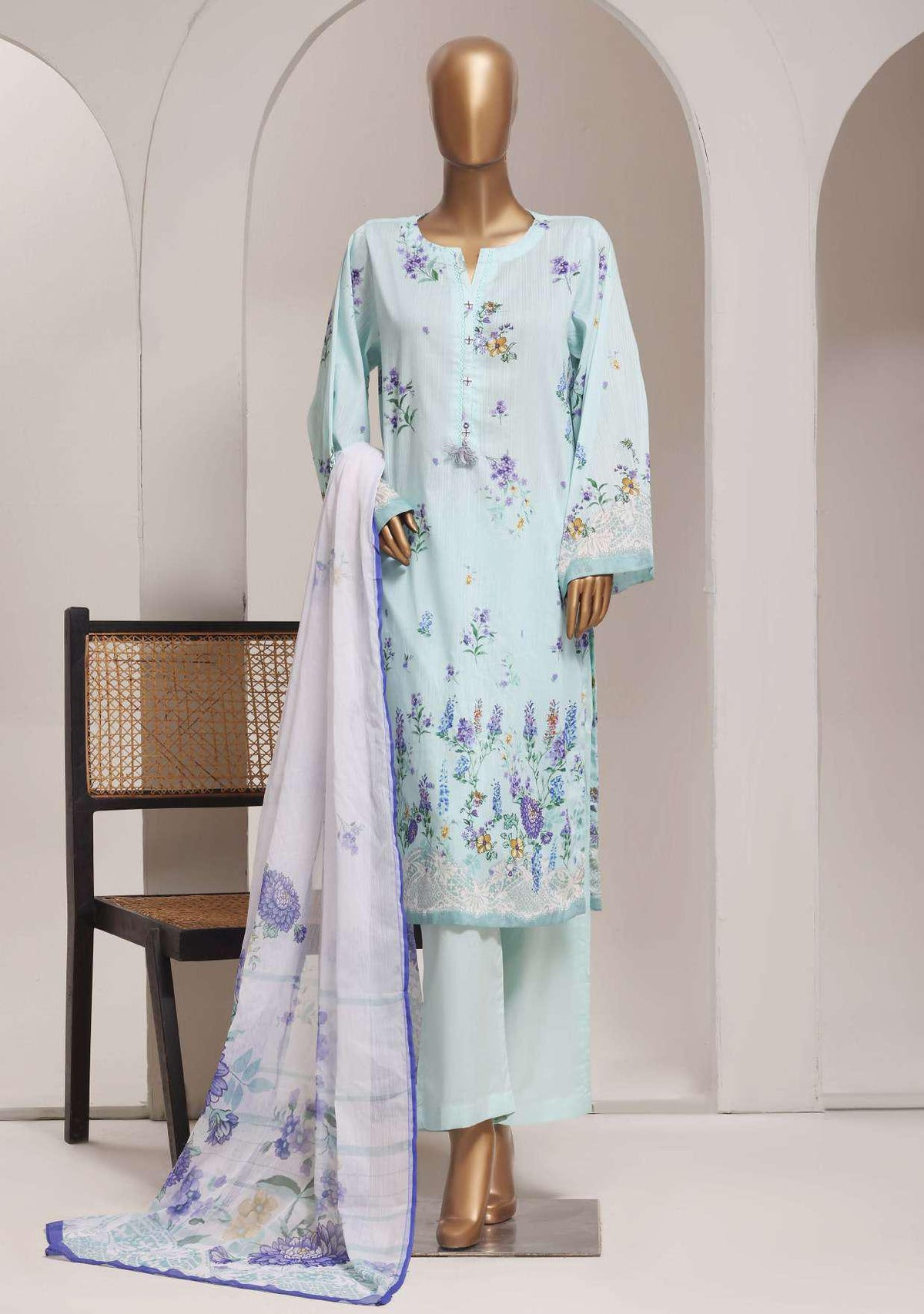 Sadabahar Printed Lawn Vol-11-2 | Printed Lawn 3 Piece Stitched Suit D-8
