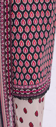 Premium Daily Wear by HZ Textiles | Embroidered Lawn 3 Piece Unstitched Suit D-4