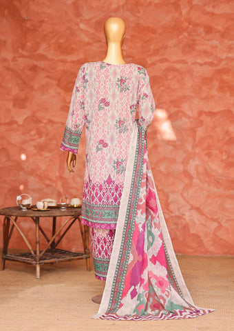 Elegant by HZ Textiles | Embroidered 3 Piece Unstitched Lawn Suit D-4