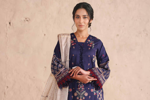 Johra Vasal Embroidered Lawn Unstitched 3 Piece Suit D-5