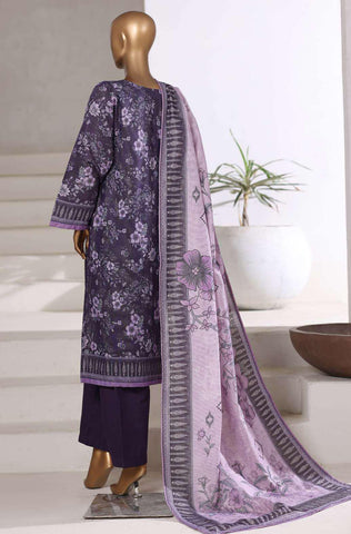 Sadabahar Printed Khaddar With Shimmer Ready To Wear 3Pc D-8