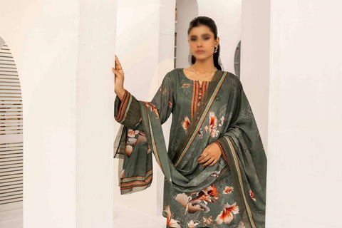 RESHAM LINEN PRINT DROP I COLL BY FIRDOUS D-05