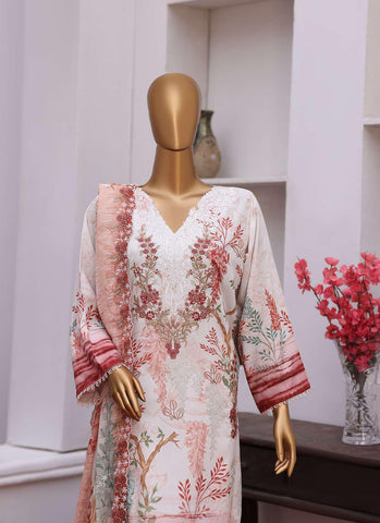 Winter Cut Dana | 3 Piece Semi-Stitched Embroidered Suit D-3