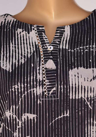 HZ Linen Wintery Printed Unstitched 3 Piece Suit D-3