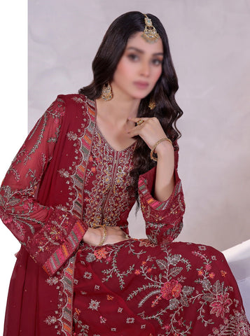 MANAAR LUXURY HANDWORK CHIFFON COLL BY SOGHAT D-04