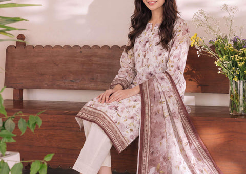 Daman Exclusive by VS Textiles | Printed Cambric 3 Piece Unstitched Suit D-7