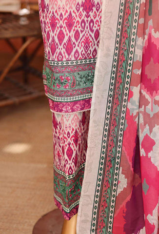 Elegant by HZ Textiles | Embroidered 3 Piece Unstitched Lawn Suit D-4