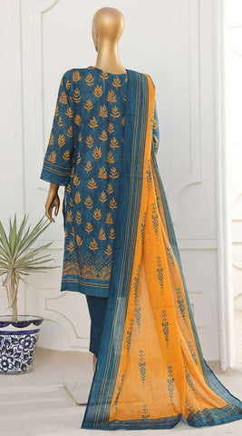 Asasa Vol1 Digital Embroidered Lawn 3Pcs Hz Tex D-07