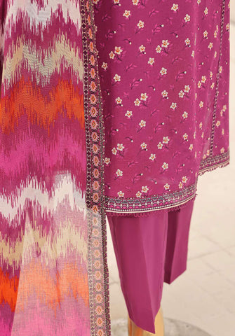 Summer Shades by HZ Textiles | Printed 3 Piece Unstitched Lawn Suit D-2