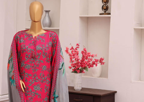 HZ Viscose Twill Printed Unstitched 3 Piece Suit D-3