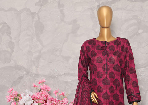 Co-Ords 3Pc Printed Khaddar Un-Stitched Coll By Hz-6
