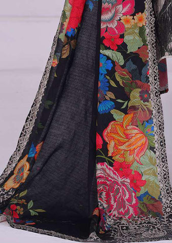 HZ Linen Wintery Printed Unstitched 3 Piece Suit D-3