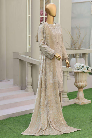 HZ Velvet Royal Needlework Luxe 3-Piece Unstitched Suit D-1