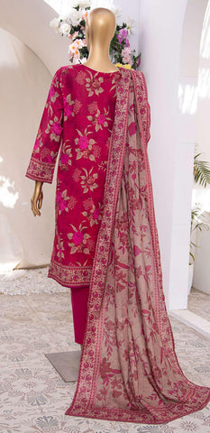 Mehek by HZ textile Emb Lawn Unstitched 3 Piece D-09 Purple - Summer Collection