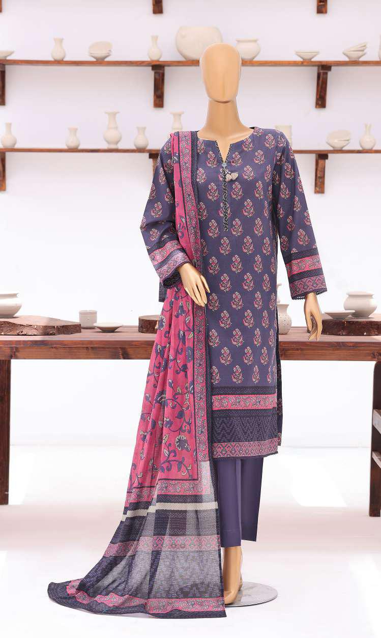 Platinum Jaipuri Prints by HZ Textiles | Digital Printed Lawn 3 Piece Unstitched Suit D-6