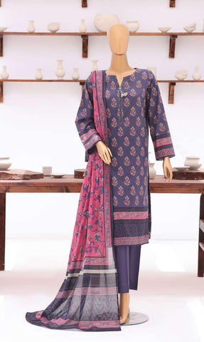 Platinum Jaipuri Prints by HZ Textiles | Digital Printed Lawn 3 Piece Unstitched Suit D-6