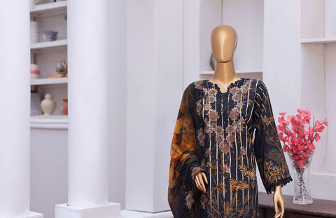 Winter Cut Dana | 3 Piece Semi-Stitched Embroidered Suit D-4