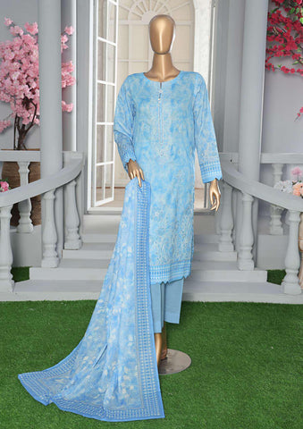 Asasa Digital Printed Emb Lawn Un Stitched 3 Pcs  HZ-5