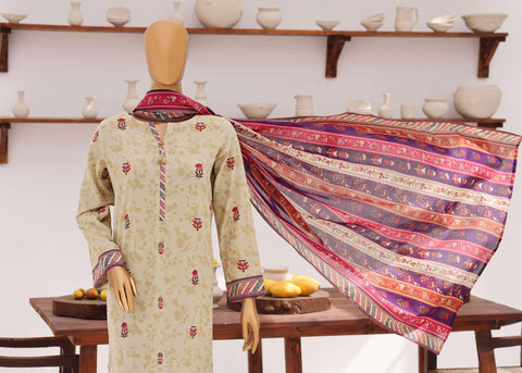 Everyday Prints by HZ Textiles | Printed Lawn 3 Piece Unstitched Suit D-6