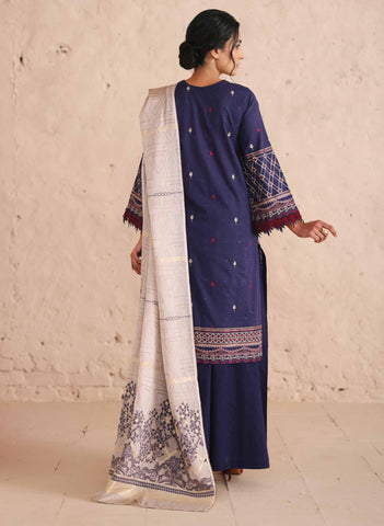 Johra Vasal Embroidered Lawn Unstitched 3 Piece Suit D-5