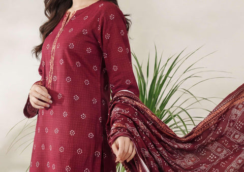 Daman Exclusive | Printed Lawn 3 Piece Unstitched Suit D-8