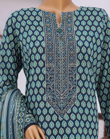 Premium Daily Wear by HZ Textiles | Embroidered Lawn 3 Piece Unstitched Suit D-5