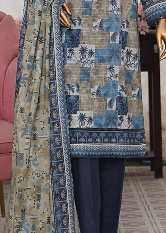 HZ Vital Prints Slub Lawn Dupatta  D-01