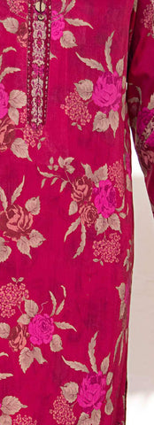 Mehek by HZ textile Emb Lawn Unstitched 3 Piece D-09 Purple - Summer Collection