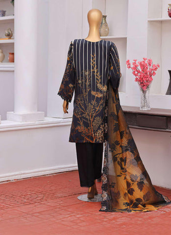 Winter Cut Dana | 3 Piece Semi-Stitched Embroidered Suit D-4