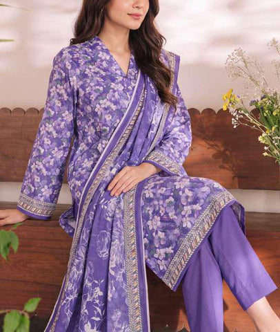Daman Exclusive by VS Textiles | Printed Cambric 3 Piece Unstitched Suit D-8