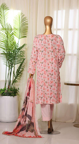 Dhagakari by HZ Textiles | Embroidered 3 Piece Unstitched Lawn Suit D-6