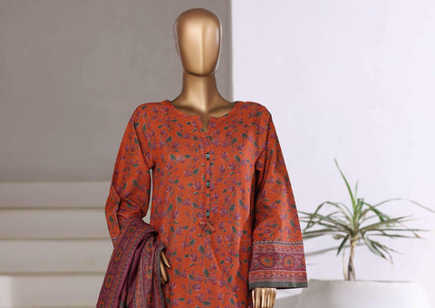 Sadabahar Printed Khaddar With Shimmer Ready To Wear 3Pc D-9