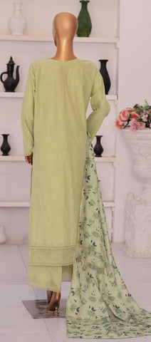 Floral Vibes by HZ Textiles | Embroidered 3 Piece Unstitched Lawn Suit D-6