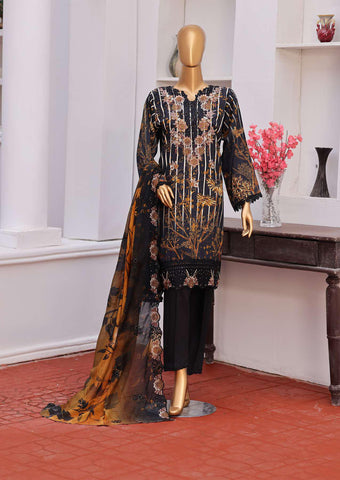 Winter Cut Dana | 3 Piece Semi-Stitched Embroidered Suit D-4