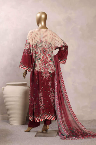 Sadabahar Printed Chamti Cotton | 3 Piece Stitched Kaftan Suit D-9