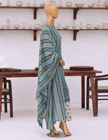 Premium Daily Wear by HZ Textiles | Embroidered Lawn 3 Piece Unstitched Suit D-5