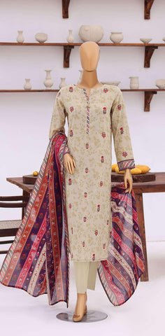 Everyday Prints by HZ Textiles | Printed Lawn 3 Piece Unstitched Suit D-6