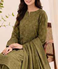 VS Textiles Pashmina Dhanak Printed Unstitched 3 Piece Suit D-6