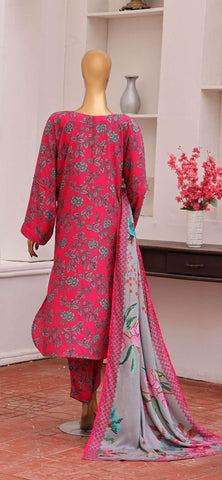 HZ Viscose Twill Printed Unstitched 3 Piece Suit D-3