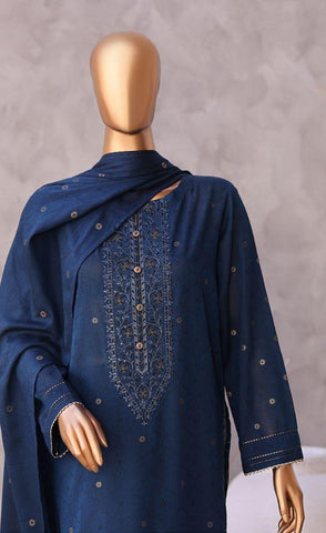 Valencia by HZ Textiles | Jacquard Embroidered 3 Piece Unstitched Suit D-4
