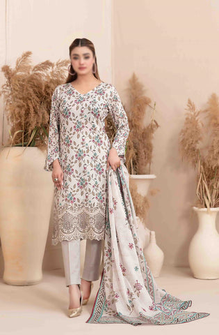 Meheroon Embroidered Lawn Digital Print D-07