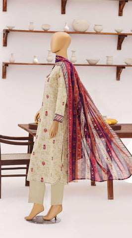 Everyday Prints by HZ Textiles | Printed Lawn 3 Piece Unstitched Suit D-6
