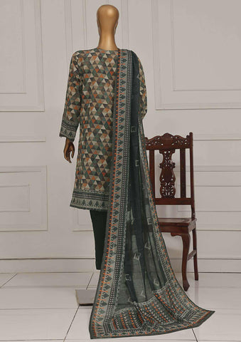 Asasa Vol1 Digital Embroidered Lawn 3Pcs Hz Tex D-09