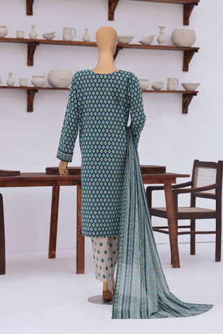 Premium Daily Wear by HZ Textiles | Embroidered Lawn 3 Piece Unstitched Suit D-5