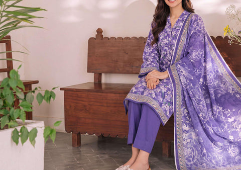 Daman Exclusive by VS Textiles | Printed Cambric 3 Piece Unstitched Suit D-8