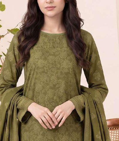 VS Textiles Pashmina Dhanak Printed Unstitched 3 Piece Suit D-6