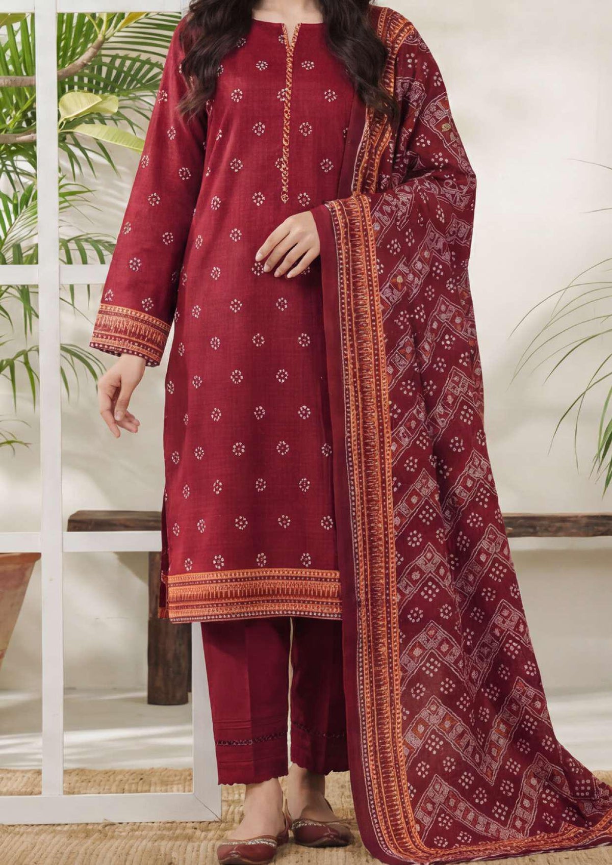 Daman Exclusive | Printed Lawn 3 Piece Unstitched Suit D-8
