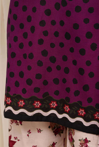 Sadabahar Printed Khaddar Stitched 3 Piece Suit D-9