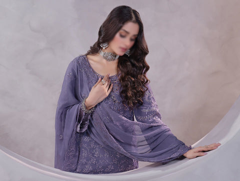 MANAAR LUXURY HANDWORK CHIFFON COLL BY SOGHAT D-05