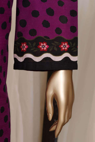 Sadabahar Printed Khaddar Stitched 3 Piece Suit D-9